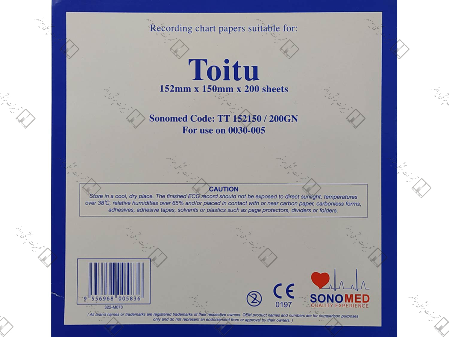 کاغذ پزشکی Toitu 152*150mm