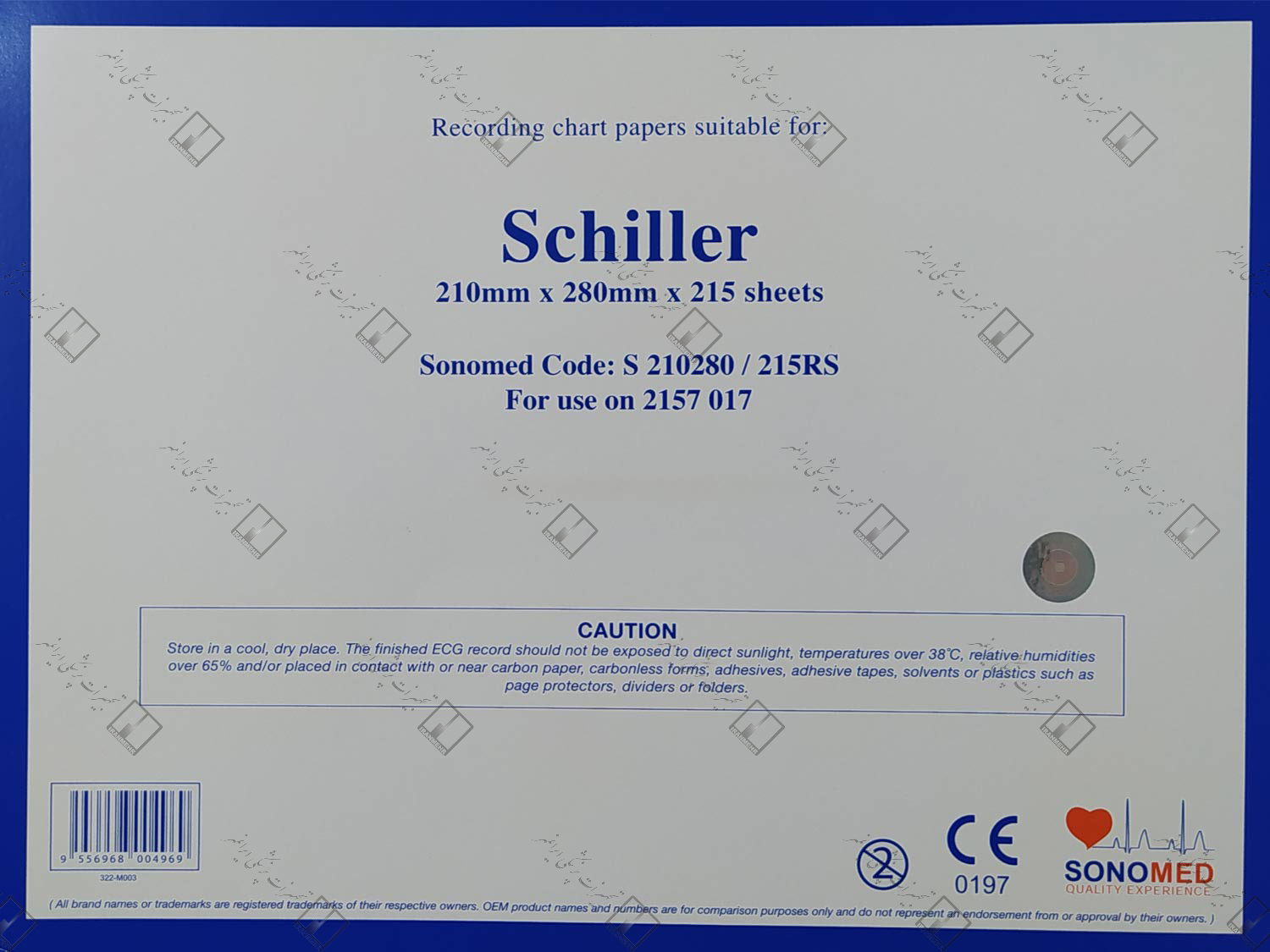 کاغذ پزشکی Schiller 210*280mm 