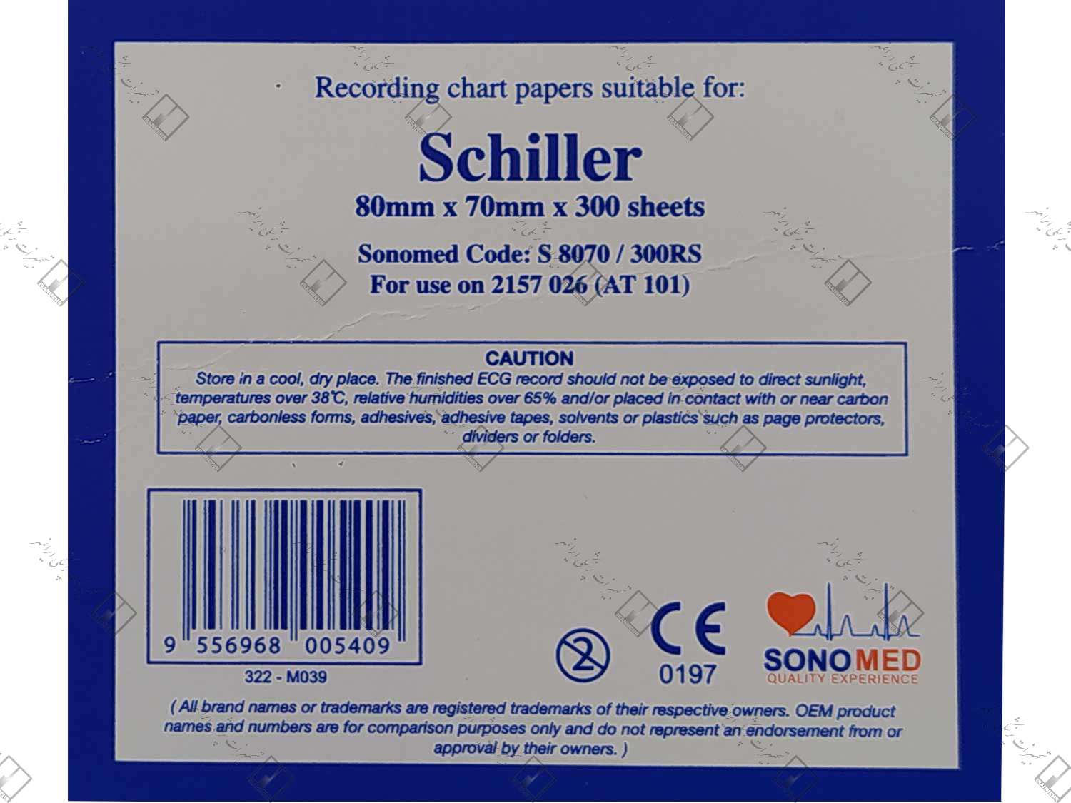 کاغذ پزشکی Schiller 80*70mm 